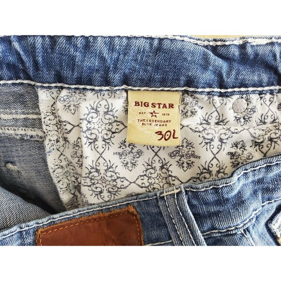 Big Star Natalie Denim Jeans Women's Size 30L Mid Rise Light Wash - Picture 5 of 7